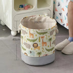 Cesta  Infantil Dobrável com Estampa de Leão