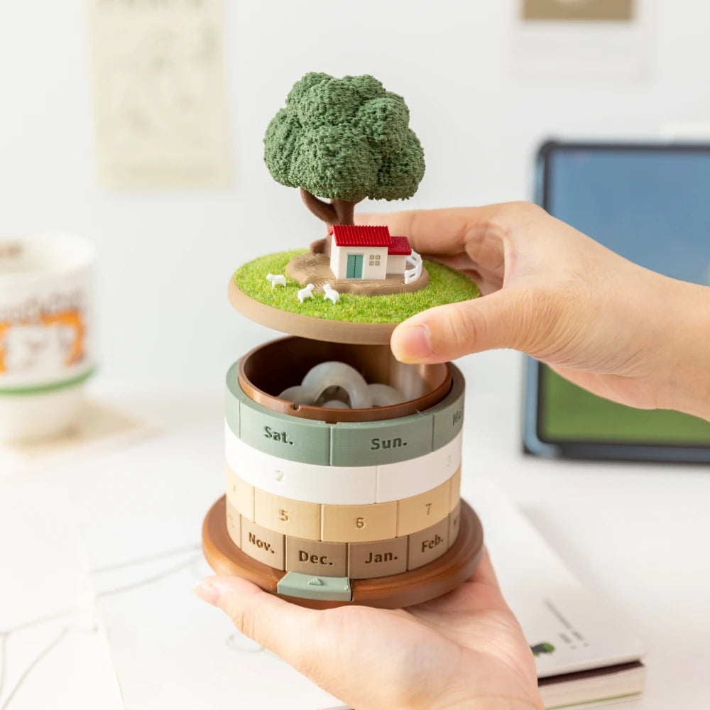 Calendário Perpétuo Rotativo: Elegância e Organização