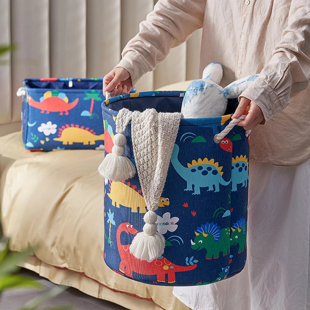Cesta de Armazenamento Infantil Dobrável  Dinossauro