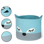 Cesta de Algodão Premium com Design de Raposa