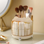 Makeup Brush Holder Organizer, Skincare Organizadores, Bancada, Desktop, Armazenamento, Skincare, Desktop, Rotação 360 °