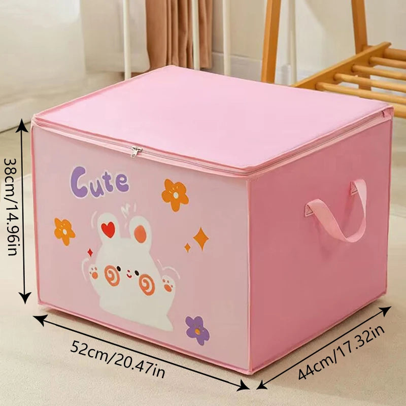 Cesta Dobrável de Feltro para Brinquedos e Roupas Infantis