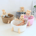 Cestas de Armazenamento Coelho em Algodão