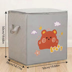 Cesta Dobrável de Feltro para Brinquedos e Roupas Infantis