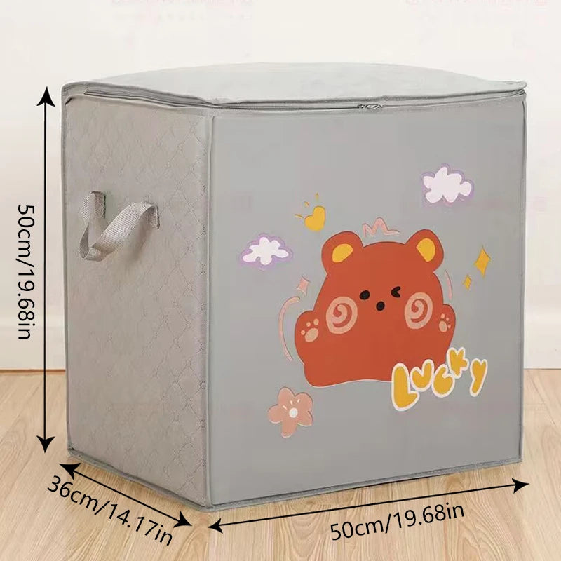 Cesta Dobrável de Feltro para Brinquedos e Roupas Infantis